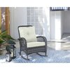 Manhattan Comfort Furttuo Steel Rattan Outdoor Rocking Chair with Cushions in Cream OD-CV017-CR